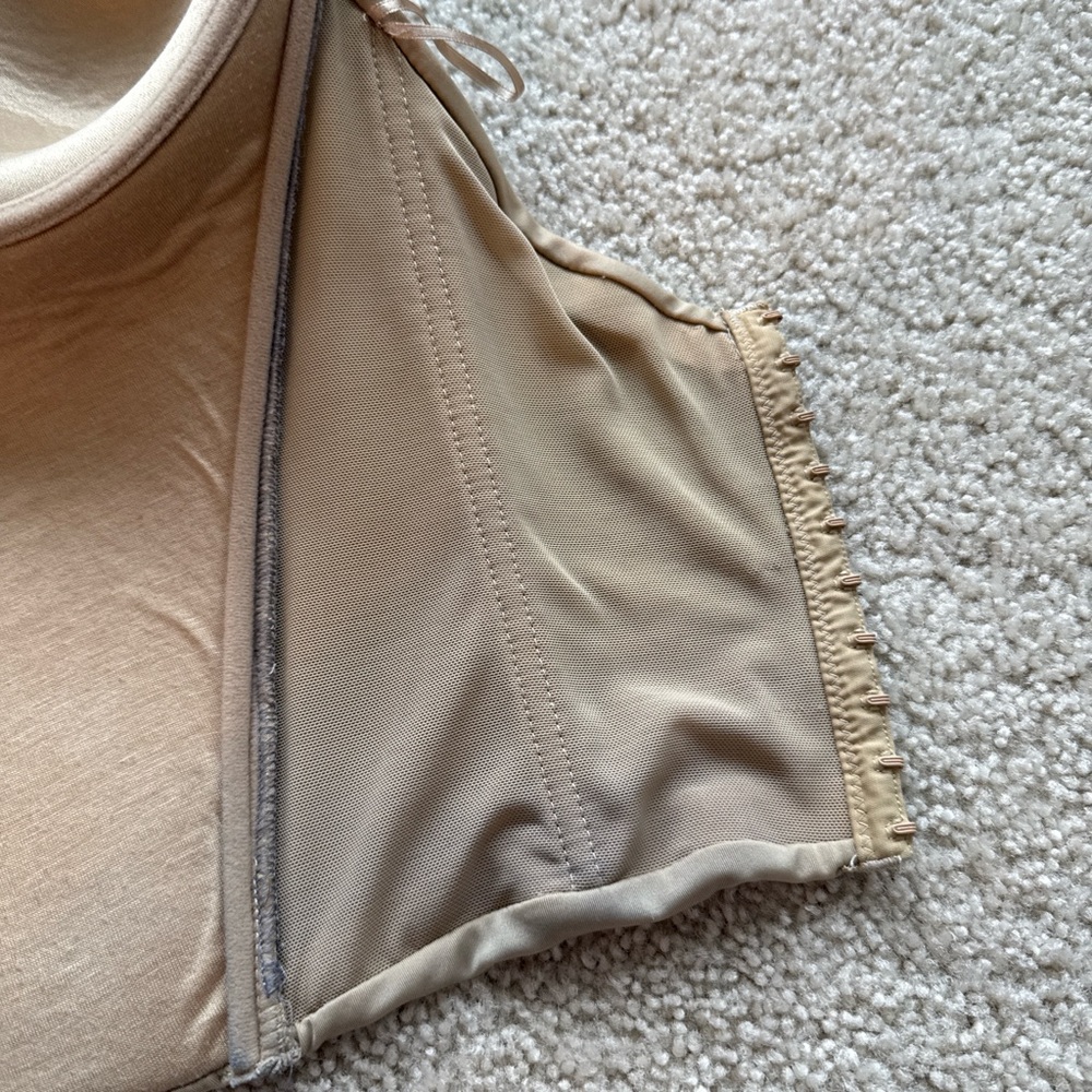Unique Lingerie Women’s Tan Strapless Longline Corset Bra - Picture 6 of 7